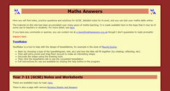 Desktop Screenshot of mathsanswers.org.uk