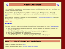 Tablet Screenshot of mathsanswers.org.uk